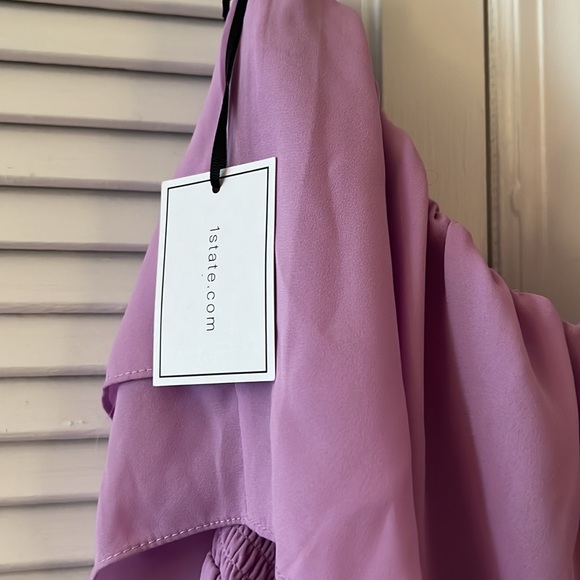 1. State NWT Lavender Chiffon Strapless Maxi Dress 💜 - Picture 3 of 4